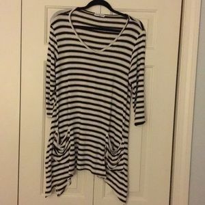 Striped tunic top